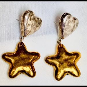 New 80s inspired Gold/Silver Earrings